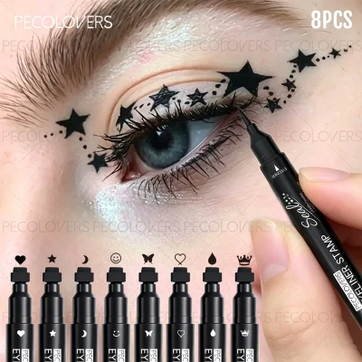 8PCS/SET Dual Tip Eyeliner Liquid Pen