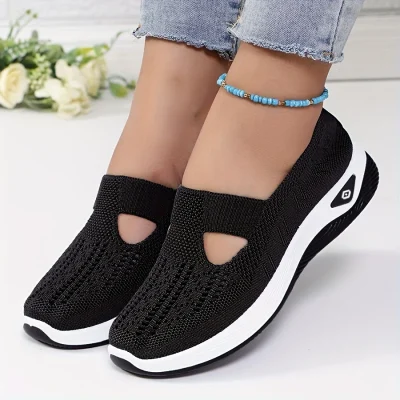 Breathable Mesh Slip On Walking Shoes