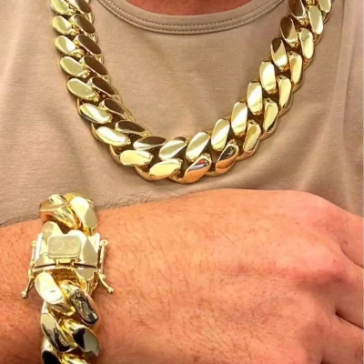 18k Gold-plated Link Chain Necklace and/or Bracelet